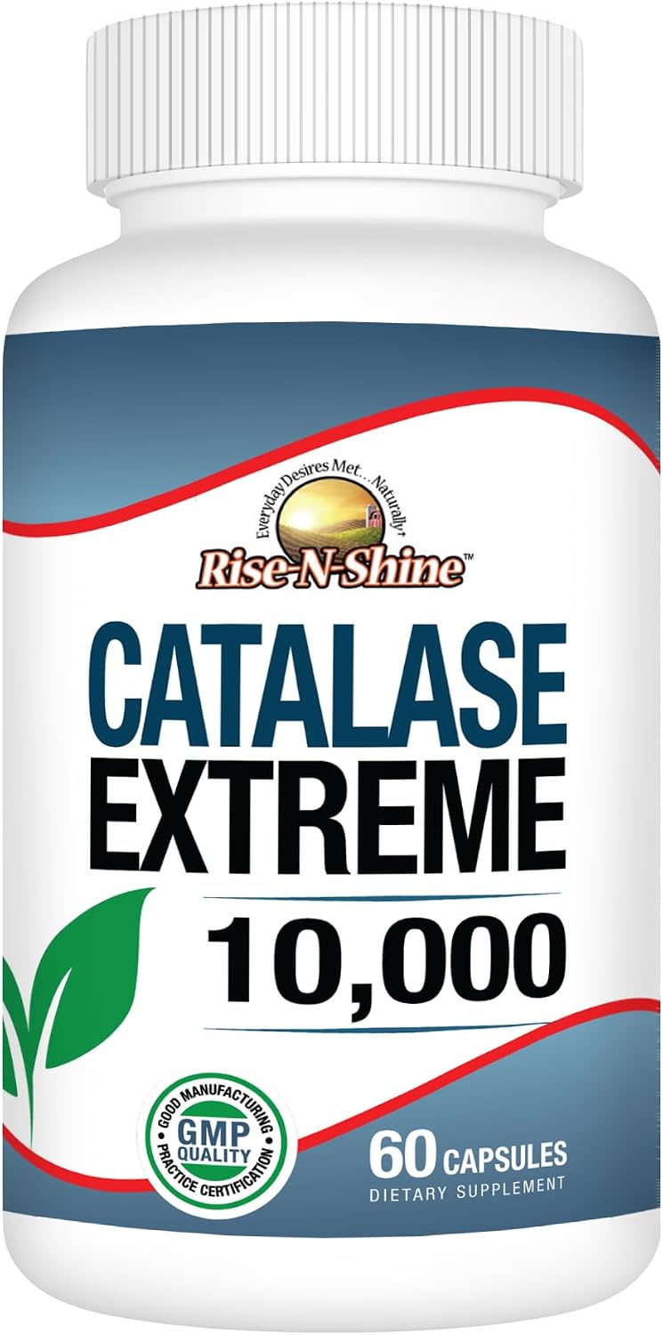 Rise-N-Shine Catalase Extreme Supplement 10,000 with Saw Palmetto, Biotin, Fo-Ti, PABA - Hair Supplements for Strong Hair - 60 Capsules - görsel 1