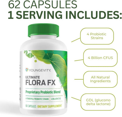 Youngevity Ultimate Flora FX - 60 Capsules (2 Bottles)