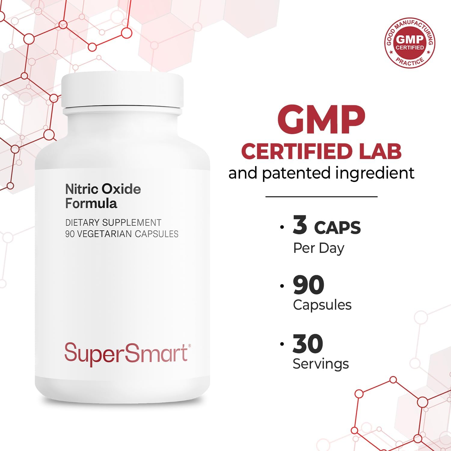 Supersmart Nitric Oxide Formula (Advanced Formula) - 90 Vegan Capsules - görsel 5