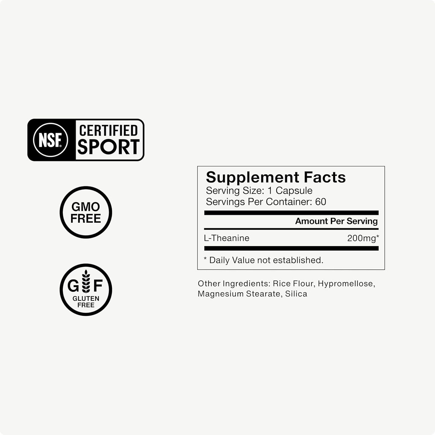Momentous L-Theanine 200 mg - 60 Capsules - NSF Certified for Sport - görsel 4