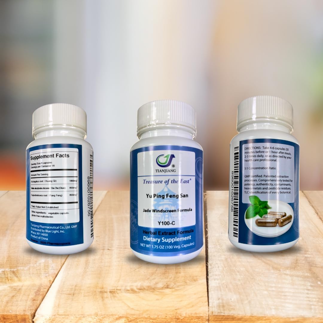 Jade Windscreen - Yu Ping Feng San (5:1 Concentrated Herbal Extract, 100 Capsules) - görsel 1