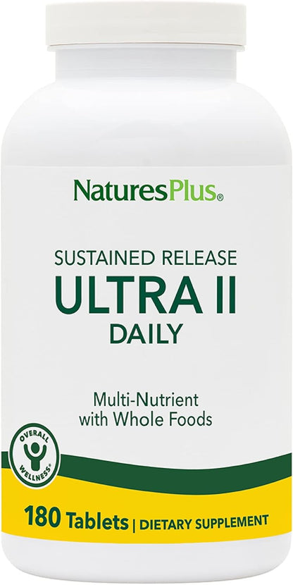 NaturesPlus Ultra II Daily Multivitamin – 60 Tablets, Sustained Release