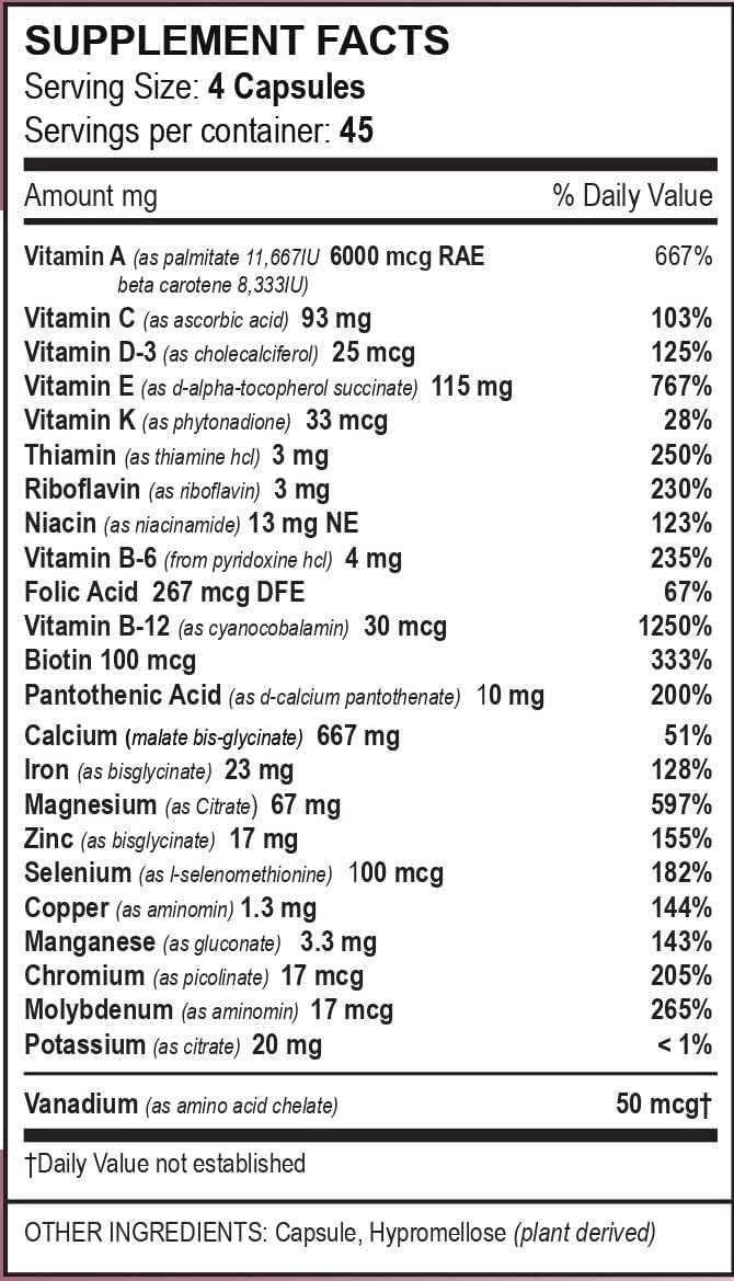 Vita4Life Bariatric Multivitamins, Multi-Standard Formula – 180 Count - görsel 3