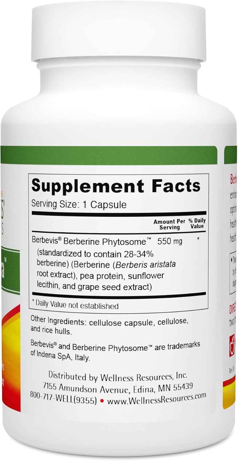 Wellness Resources Berberine Ultra - Advanced Absorption Berberine Phytosome (550mg, 60 Veggie Capsules) - görsel 5