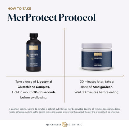 Quicksilver Scientific MerProtect Protocol – Liver and GI Cleanse with Liposomal Glutathione and Milk Thistle (2-Piece Kit)
