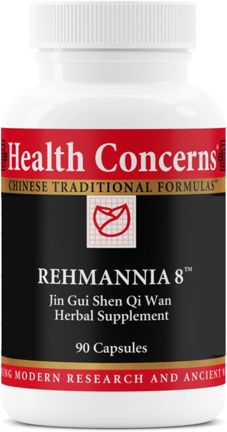 Health Concerns Rehmannia 8 – A Classic Chinese Herbal Formula for Kidney and Urinary Health – 90 Capsules - görsel 1