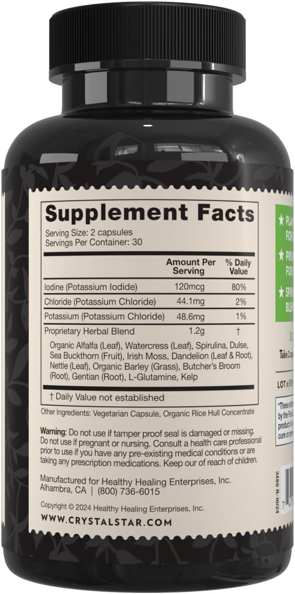 Crystal Star Ocean Minerals Supplement – Herbal Blend for Bone and Collagen Support (60 Capsules) - görsel 3