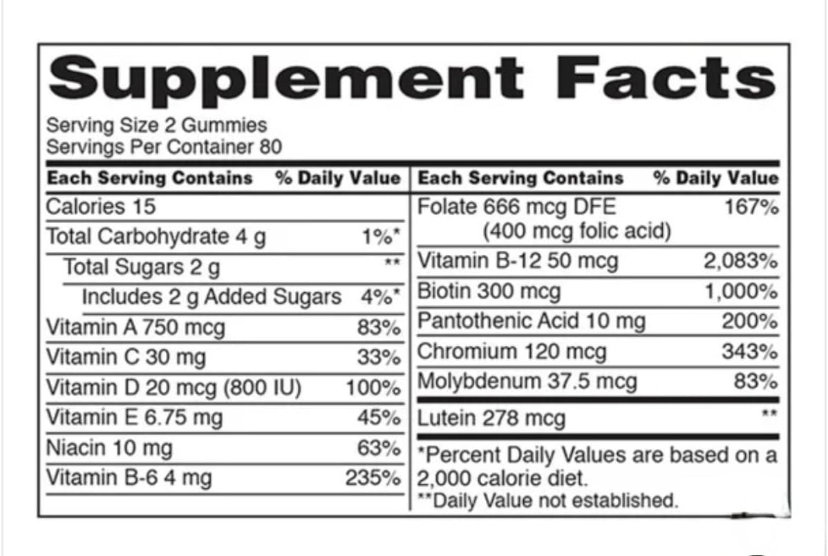 Kirkland Signature dCDtdm Adult Multi Gummies, 160 Count - görsel 2