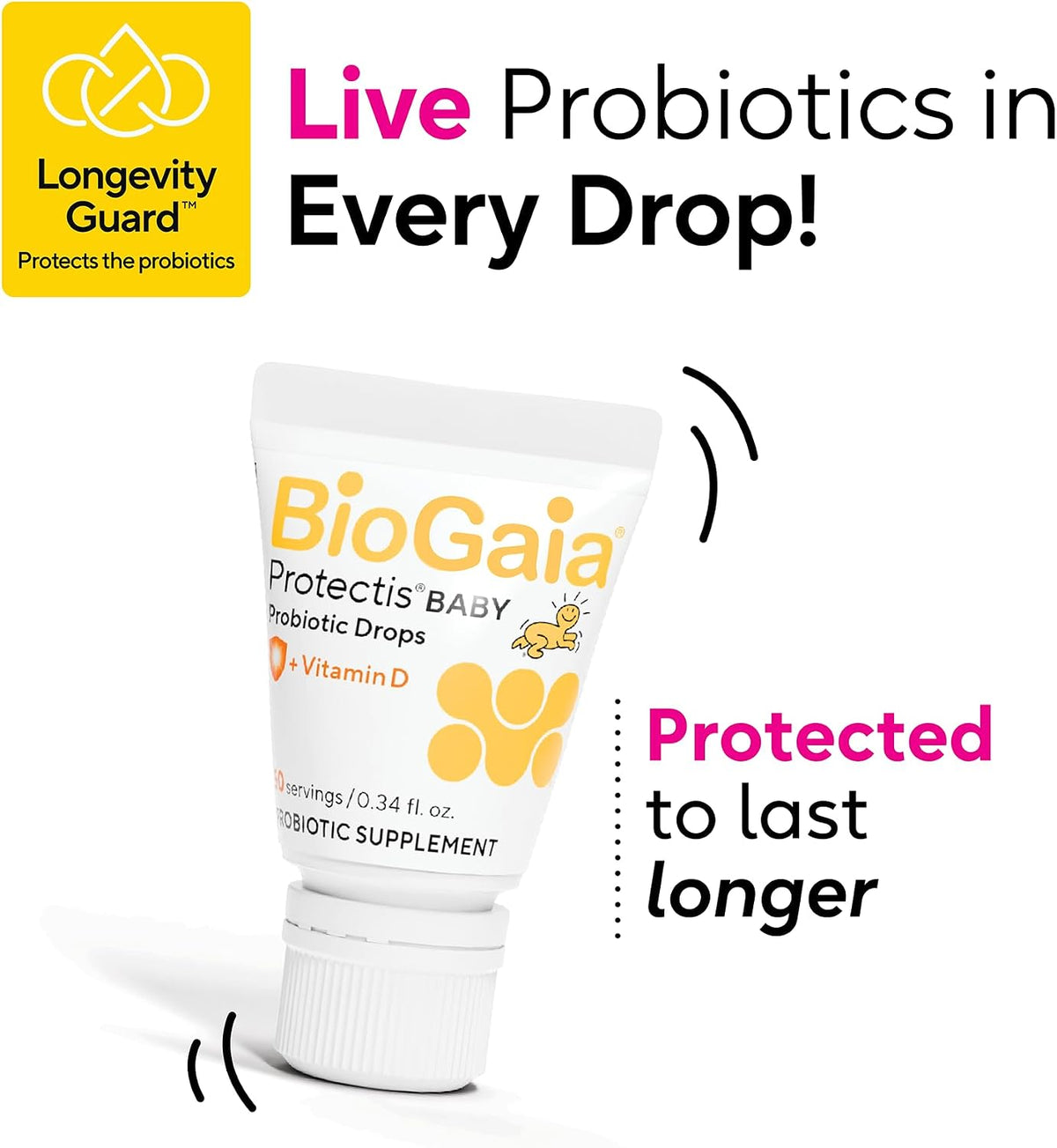 BioGaia Baby Probiotic Drops with Vitamin D – Colic & Gas Relief, 50-Day Supply (Pack of 4) - görsel 5