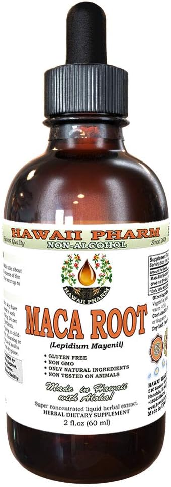 Hawaii Pharm Maca Root Alcohol-Free Liquid Extract - Professional Grade - 60 ml - görsel 1
