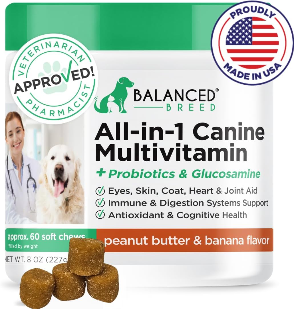 Balanced Breed All-in-1 Dog Multivitamin with Probiotics & Glucosamine - görsel 1