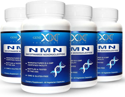 Genex Formulae NMN 250mg - Stabilised Form (60 Capsules), 99% Pure Supplement for NAD+ Support