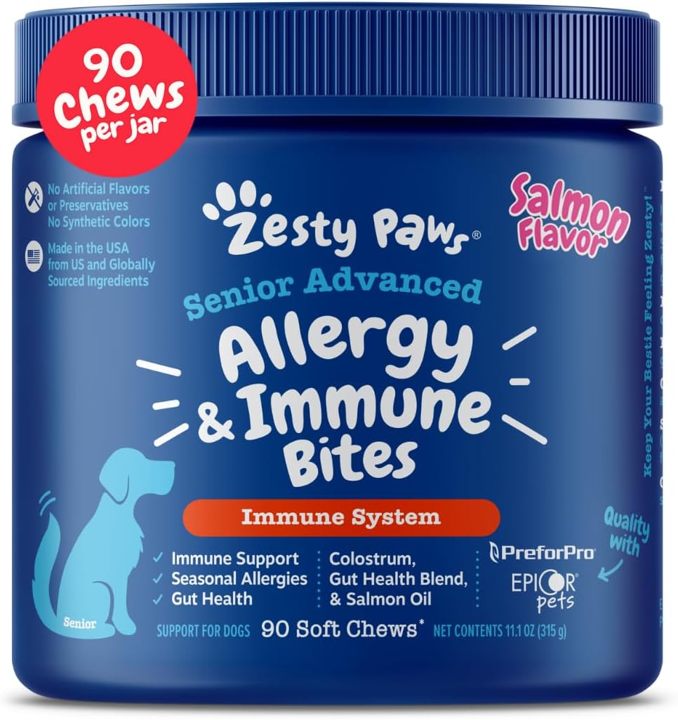 Zesty Paws Puppy Allergy Immune Bites – Dog Allergy Chews with Probiotics for Itchy Skin and Ears, Lamb, 90 Count - görsel 9