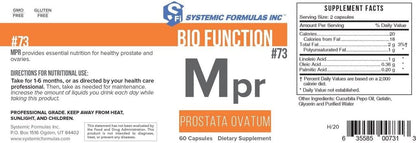Systemic Formulae Mpr – Prostata Ovatum 60 Capsules Bio Function #73