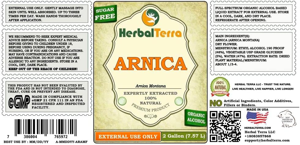 Arnica (Arnica Montana) Dried Flower Liquid Extract 2 Gal - görsel 2