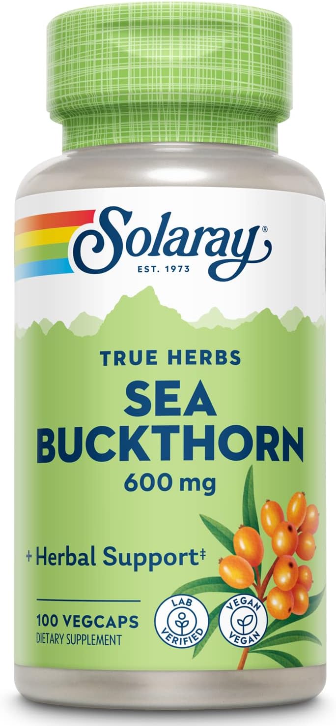 SOLARAY Sea Buckthorn Berry, 600mg, 100 Veg Capsules - görsel 1