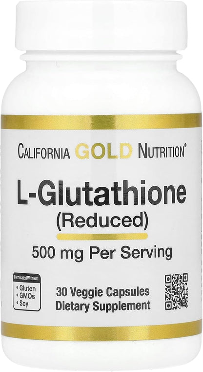 California Gold Nutrition L-Glutathione – Antioxidant Support: Glutathione helps protect cells from oxidative – Image 1
