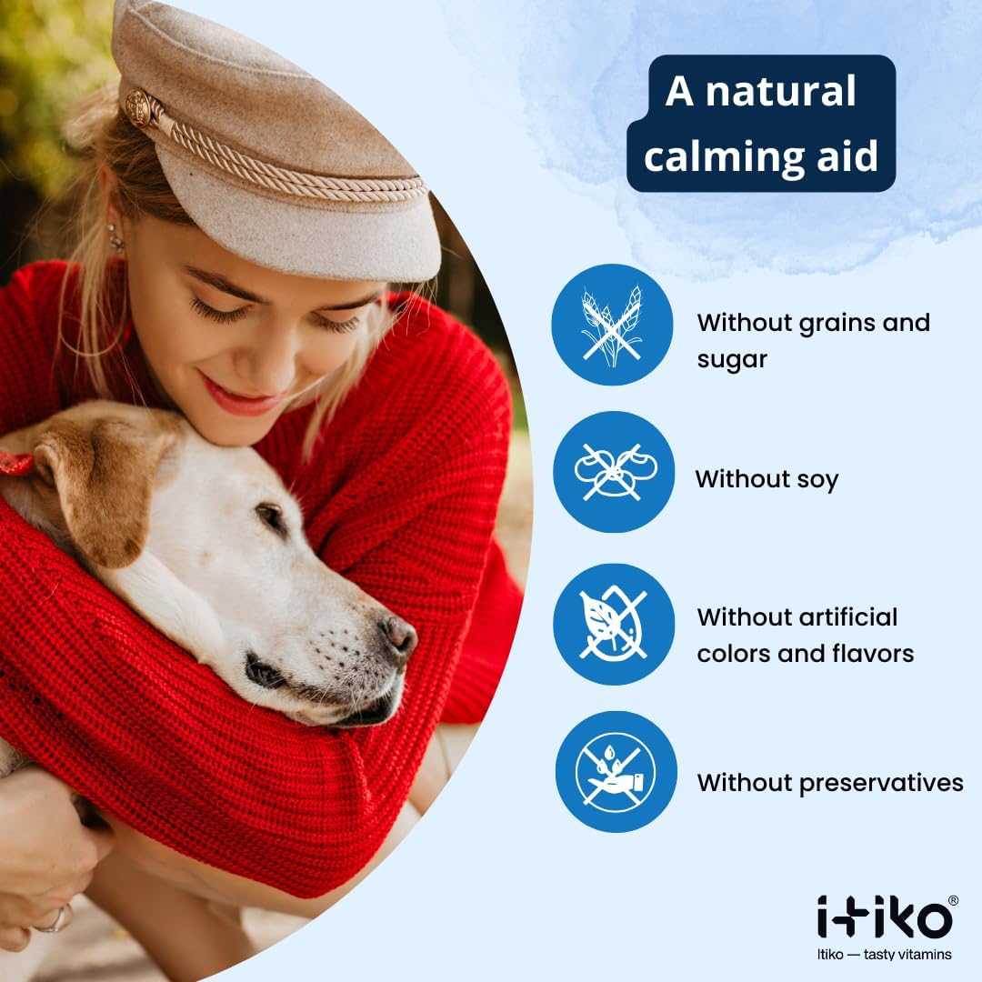 ITIKO Dog Calmers: Tasty Calming Supplement for Dogs with L-Tryptophan, Chamomile & Valerian Root - görsel 3