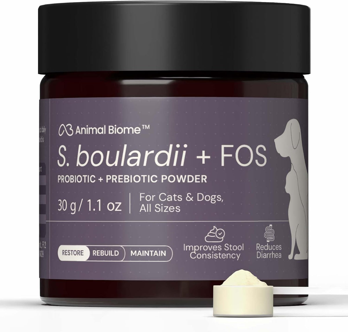 Animal Biome S. Boulardii + FOS Powder – Form and Palatability: Powder form is easy to administer – simply mix – Image 9