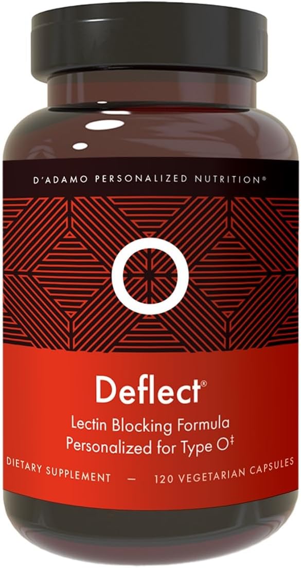 D'Adamo Personalized Nutrition Deflect Lectin Blocker (Blood Type O) - 120 Vegetarian Capsules - görsel 1