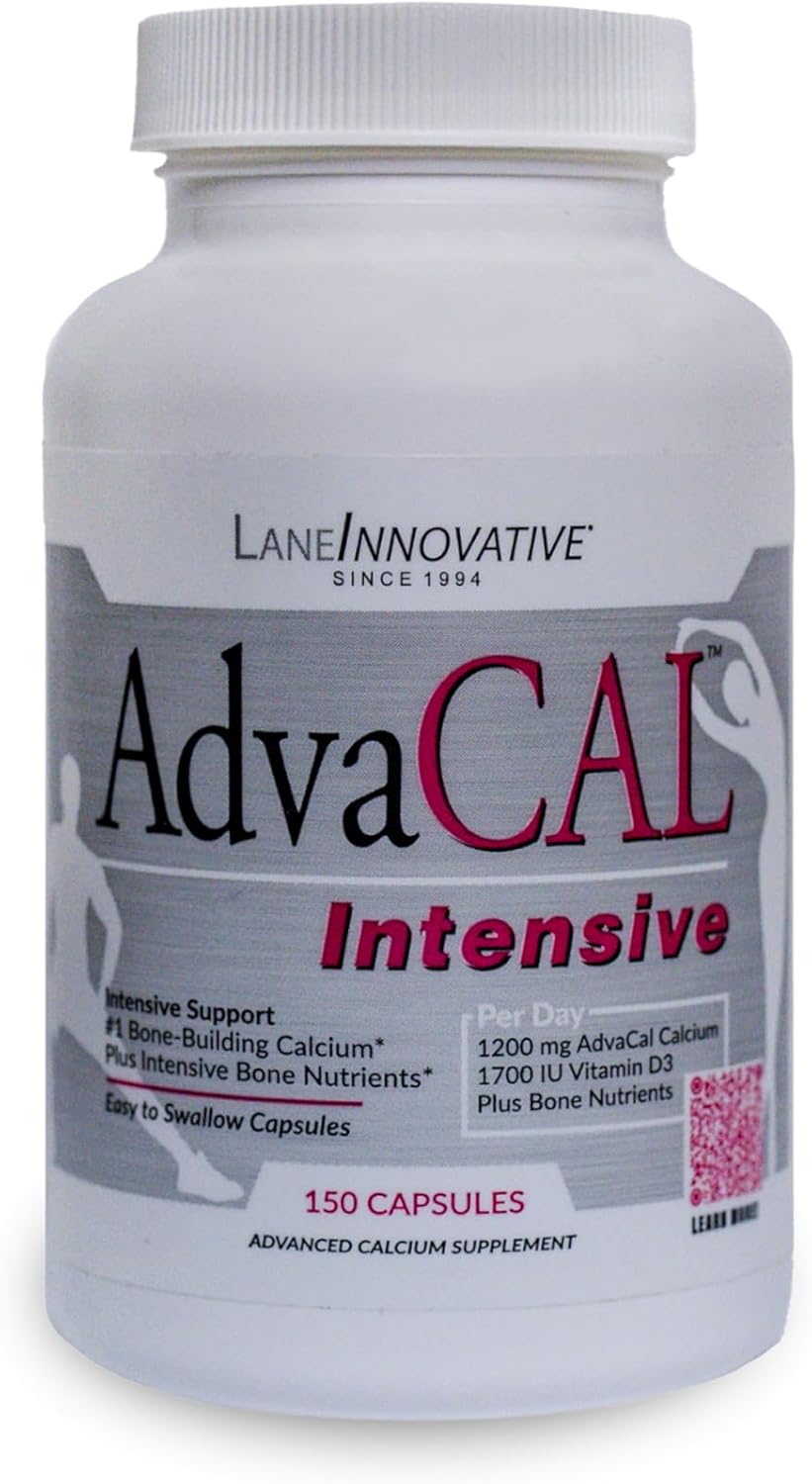 Lane Innovative AdvaCAL Intensive Calcium for Women 50+ - with 1,700 IU Vitamin D, 1200 mg AAACa Calcium, Easy to Swallow (150 Capsules) - görsel 1