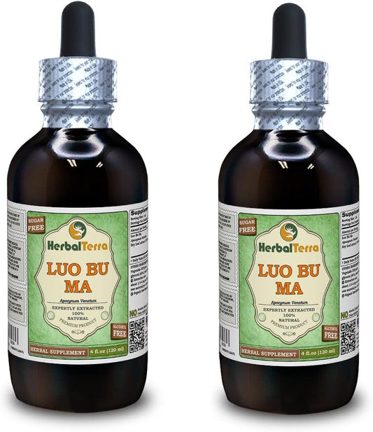 Luo Bu Ma (Apocynum Venetum) Glycerite – Alcohol-Free Liquid Extract for Dogs (2x118 ml)