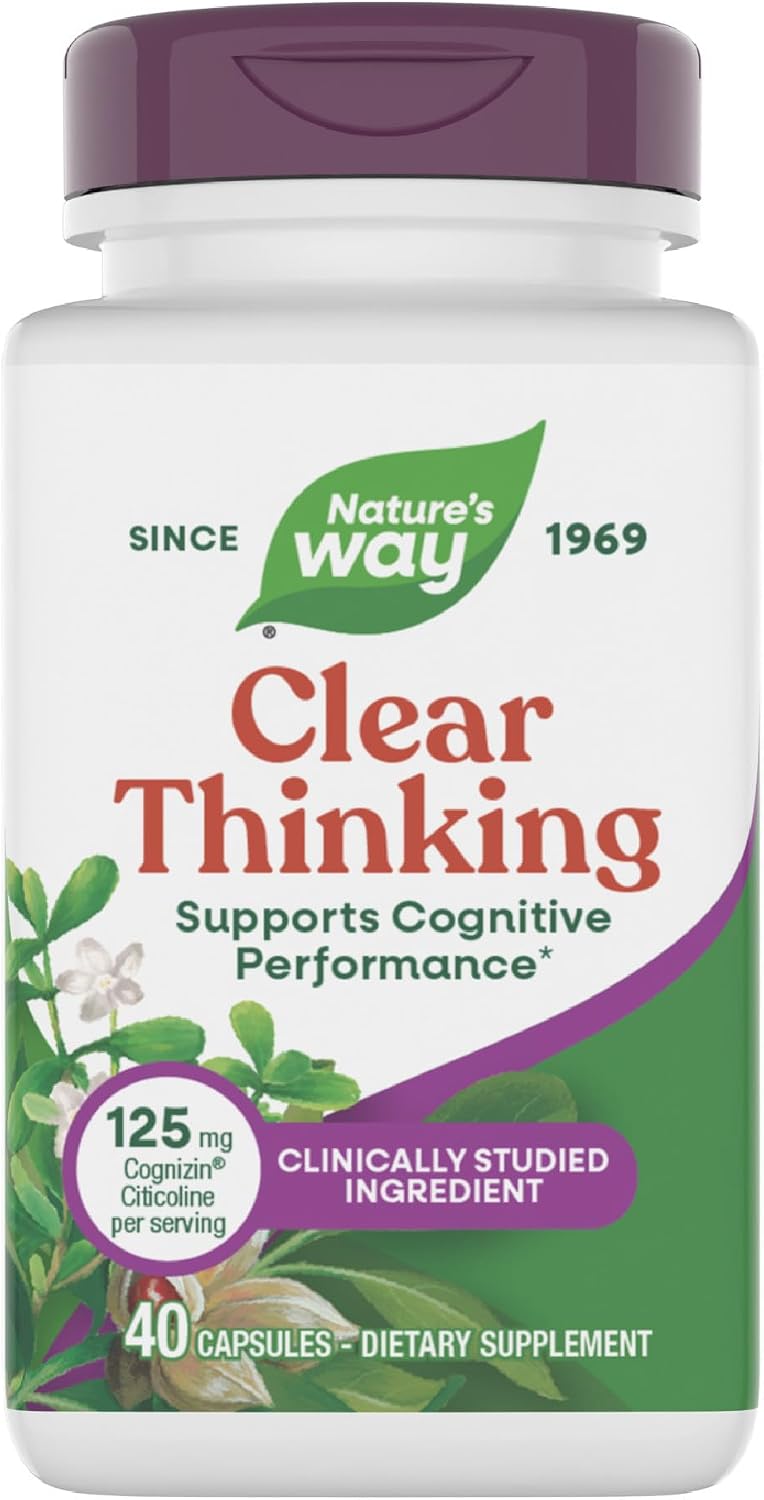 Nature's Way Clear Thinking Cognitive Performance, Ashwagandha, 40 Capsules - görsel 1