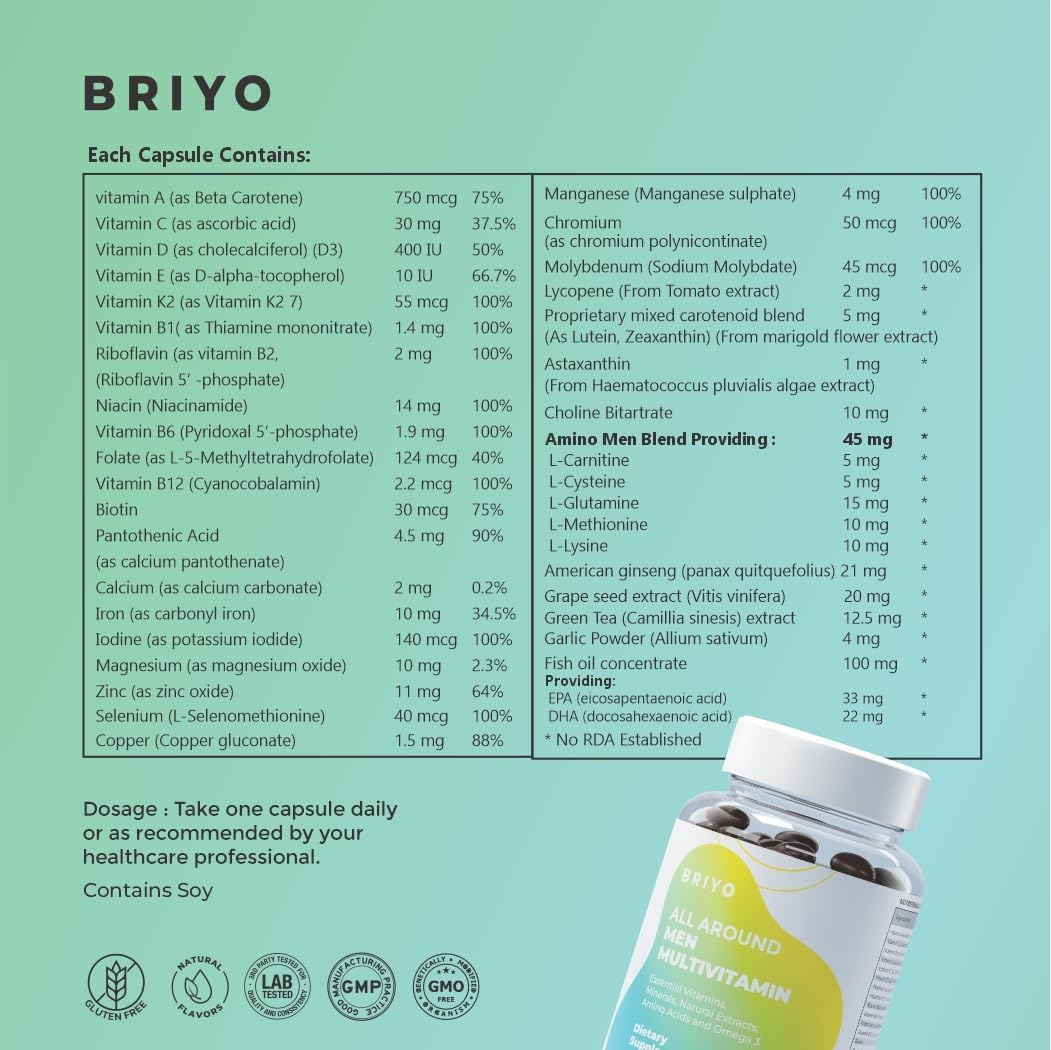Briyo All Around Men Multivitamin - 90 Capsules - görsel 2