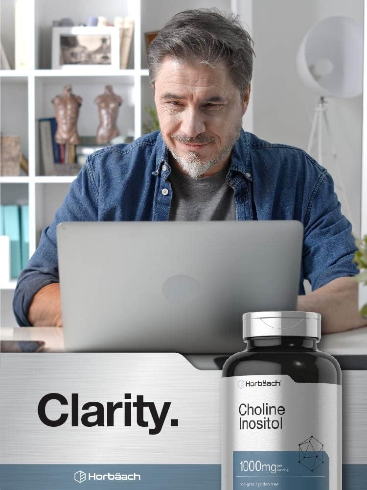 Horbaach Choline Inositol 1000mg Food Supplement | 200 Capsules | Non-GMO, Gluten-free - görsel 6