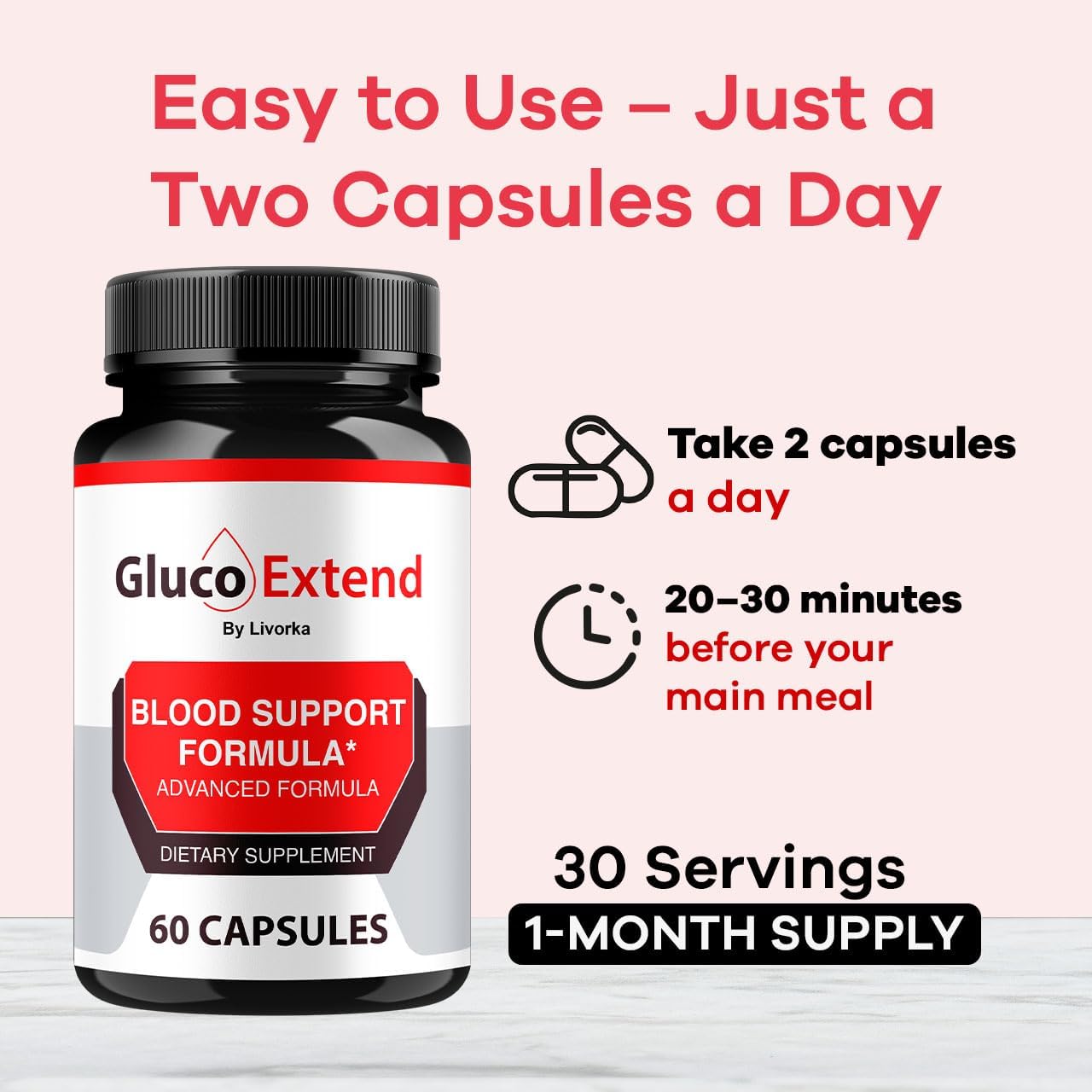 (3 Pack) Gluco Extend - Gluco Extend Capsules for Healthy Glucose Levels, All-Natural Ingredients, Maximum Strength Formula, 180 Capsules for 3 Months - görsel 4