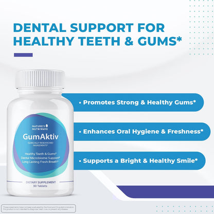 GumAktiv – 3.5 Billion Probiotic Tablets – 60 Tablets, 1 Month Supply