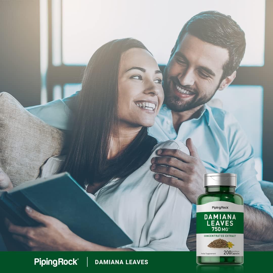Piping Rock Damiana Leaf Capsules | 200 Capsules | Traditional Herbal Supplement | Non-GMO, Gluten-free - görsel 6