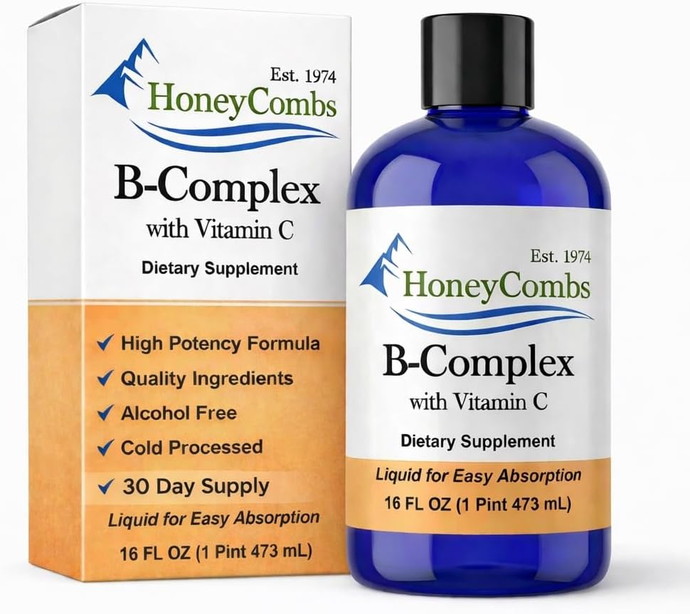Liquid B-Complex with Vitamin C - 473 ml | Fast-Absorbing Methylated B Vitamins - görsel 1