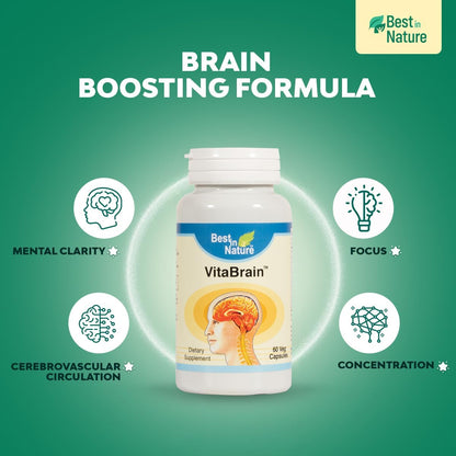 VitaBrain Brain Support Supplement (60 Capsules)