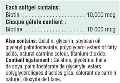 Jamieson Biotin 10,000 mcg, 45 Softgels