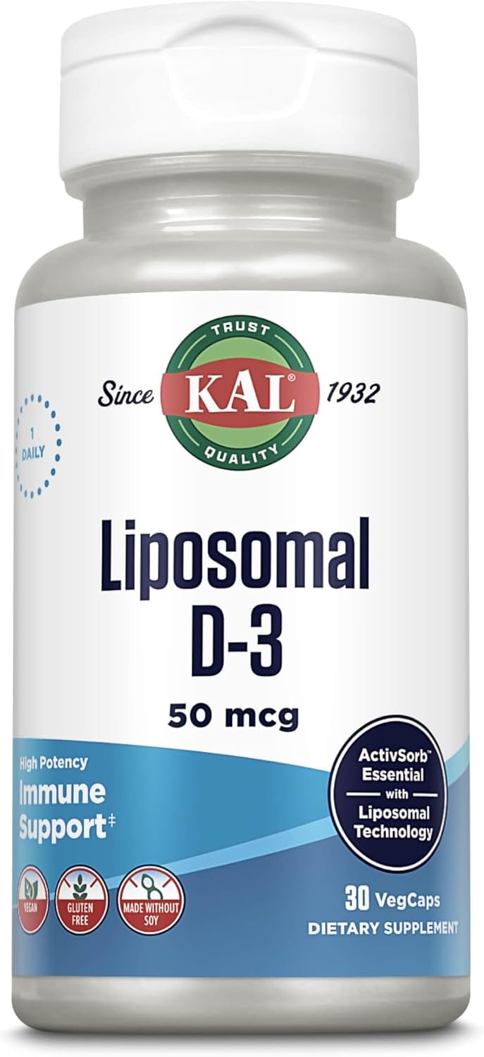 KAL Liposomal Vitamin D3 50 mcg (2000 IU) - 30 Veggie Capsules - görsel 1