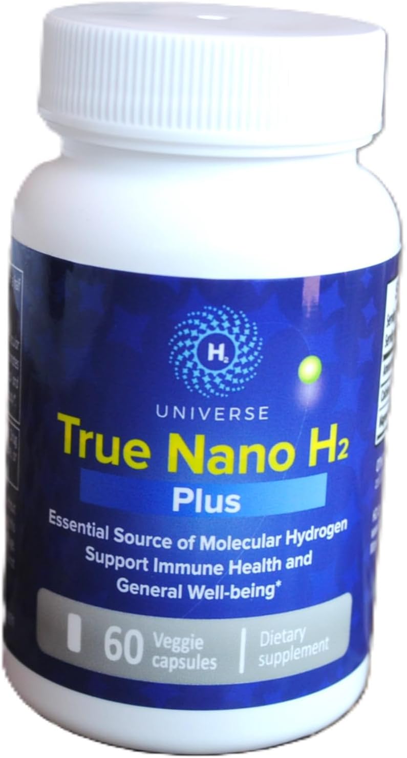 True Nano H2 Plus by H2 Universe | Molecular Hydrogen with Active Hydrogen Nanobubbles | 60 Capsules - görsel 1