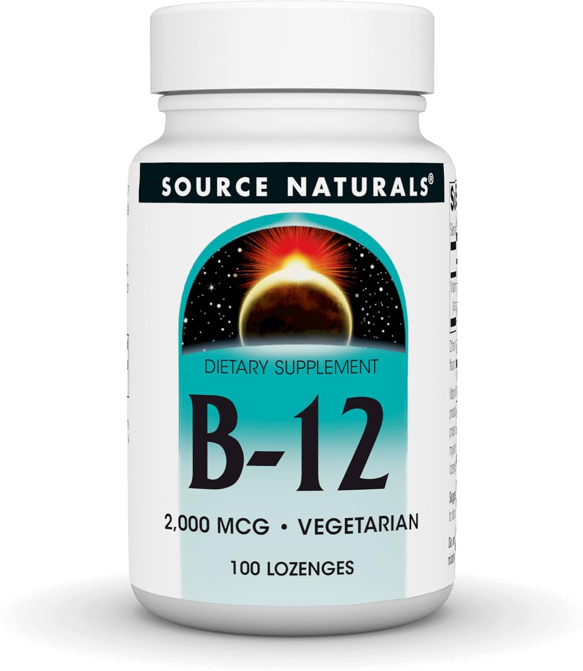 Source Naturals Vitamin B-12 2000 mcg Lozenges – 100 Lozenges - görsel 1