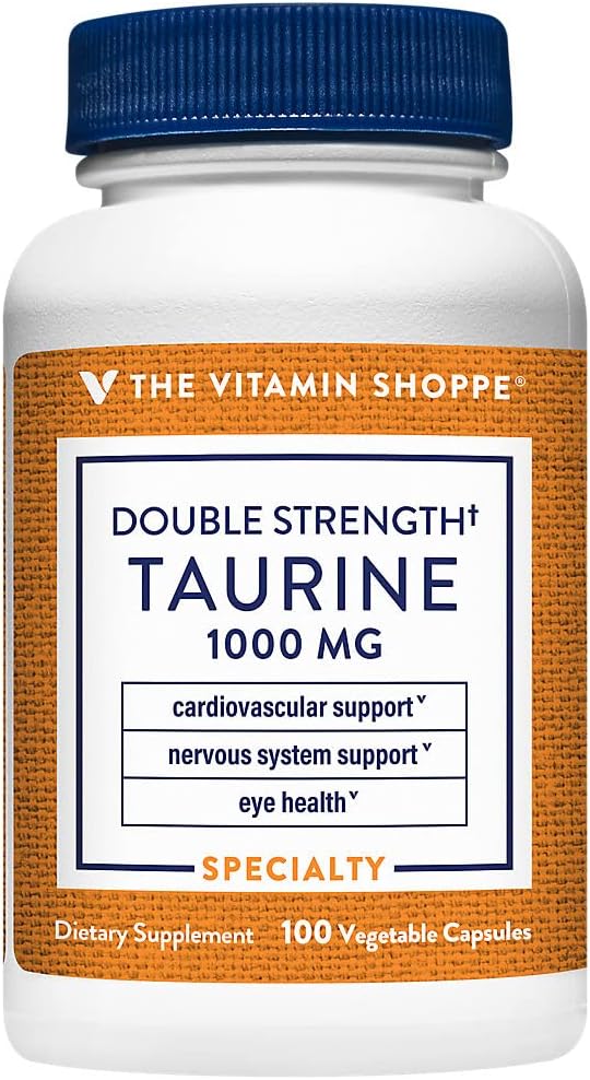The Vitamin Shoppe Double Strength Taurine – Cardiovascular & Nervous System Support, 100 Capsules - görsel 1