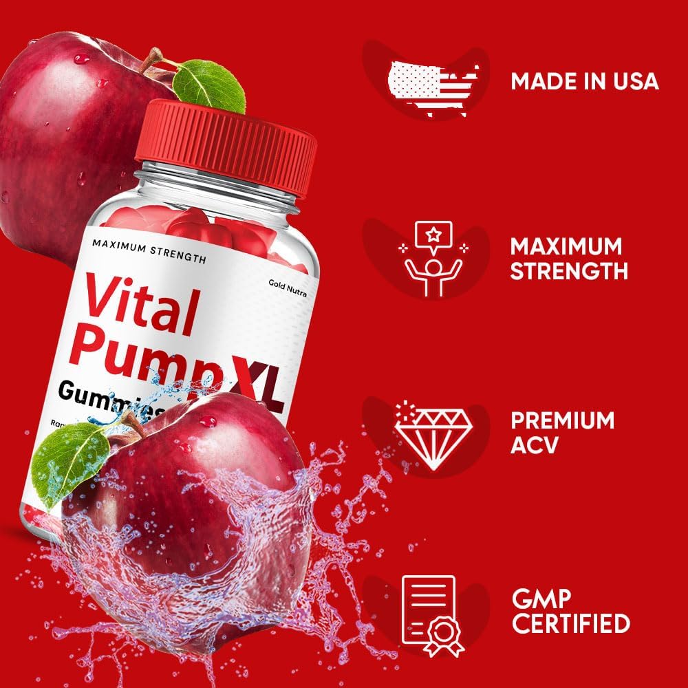 Gold Nutra Vital Pump XL Gummies - High Potency Max Performance Supplement (2 Pack) - görsel 2