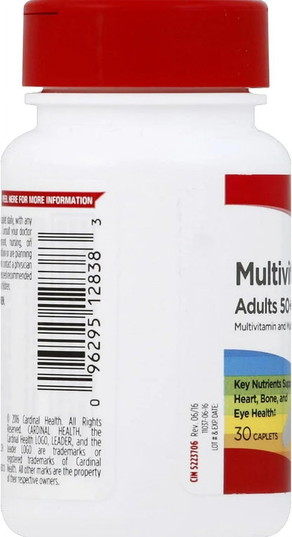 Leader Multivitamin Adult 50+ Caplets – 30 Count