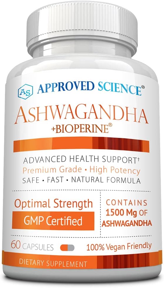 Approved Science Ashwagandha 1500mg with BioPerine and Ginger - 60 Vegan Capsules - görsel 1