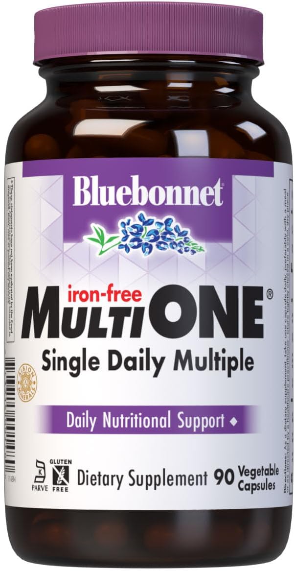 Bluebonnet Multi One Iron-Free Multivitamin, 90 Vegetable Capsules - görsel 1