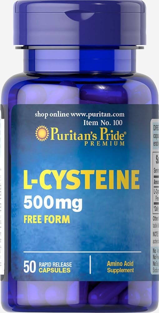 Puritan's Pride L-Cysteine 500 mg, 50 Capsules - görsel 1