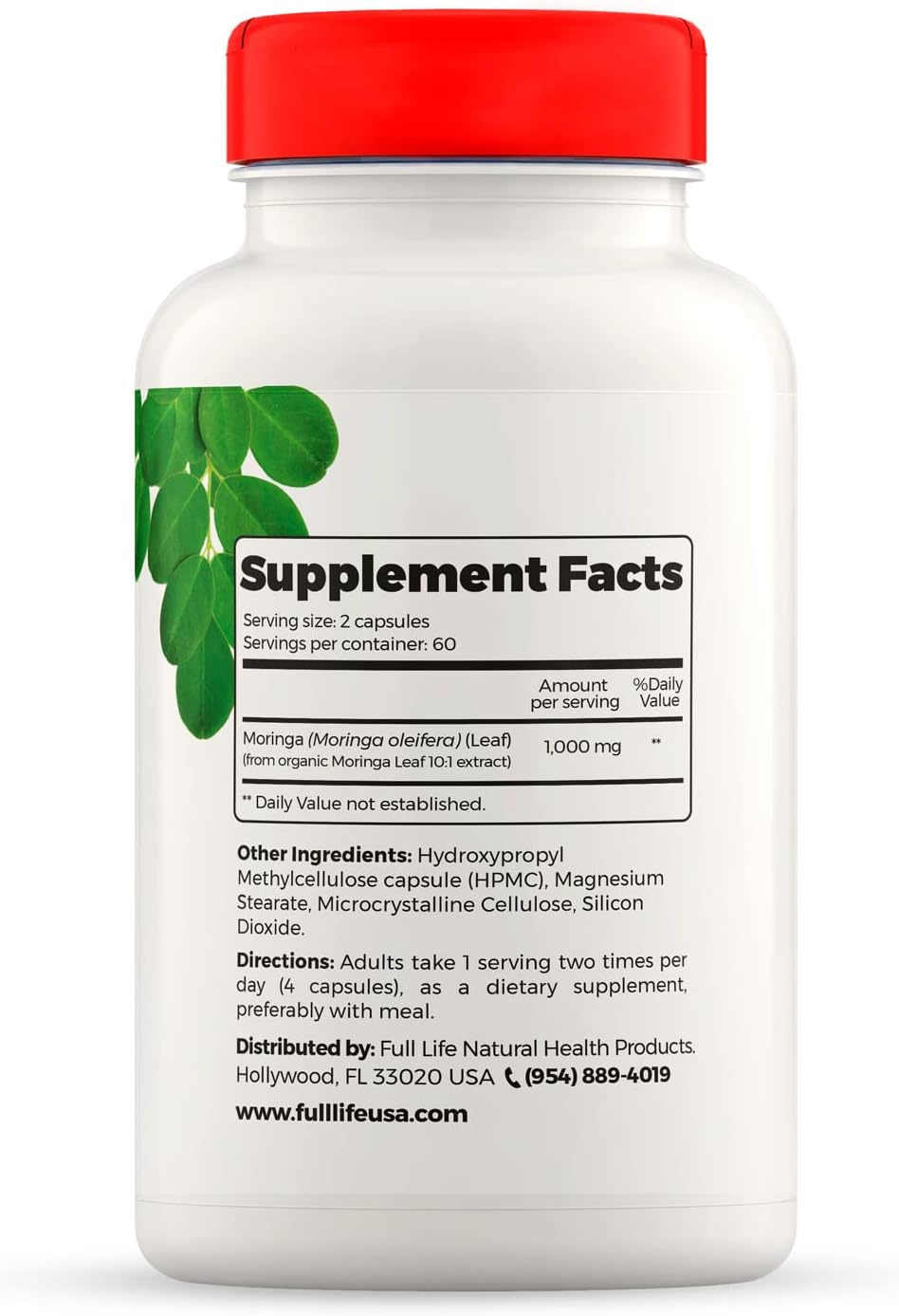 Full Life Moringa Oleifera Capsules – 120 Veg Caps, 1000mg - görsel 3