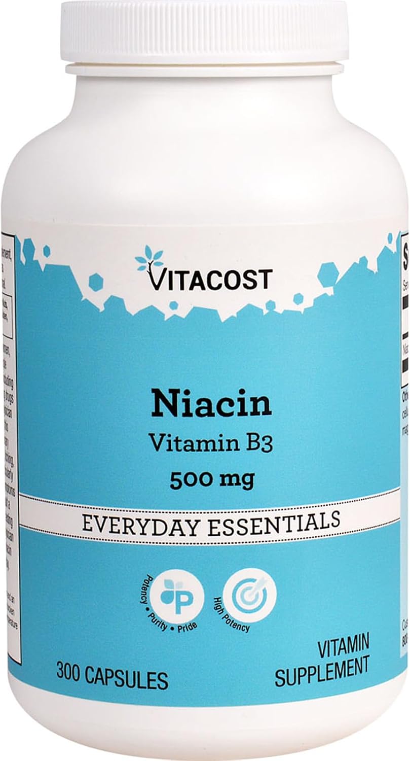 Vitacost Niacin (Vitamin B-3) 500 mg 300 Capsules - görsel 1