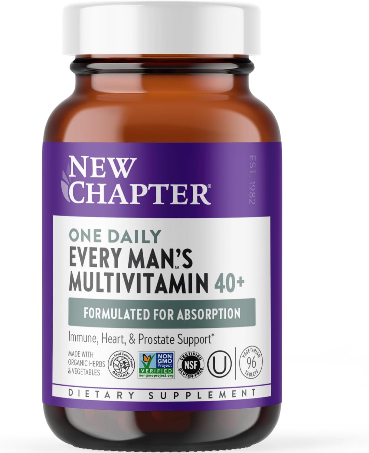 New Chapter One Daily Every Man's Multivitamin 40+ (48 Tablets) - görsel 9