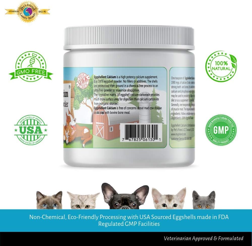 Pet's Friend Eggshellent Calcium for Dogs and Cats – Fine Eggshell Powder, 16 oz (454 g) - görsel 2