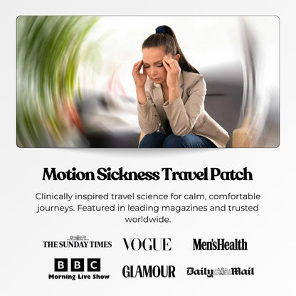 The Patch Collection® – Motion Sickness Relief Patch | Ginger, Peppermint, Safflower, Ginseng (Pack of 10)