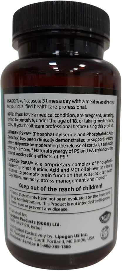 Lipogen PSPA - Stress Relief Supplement and Cortisol Manager